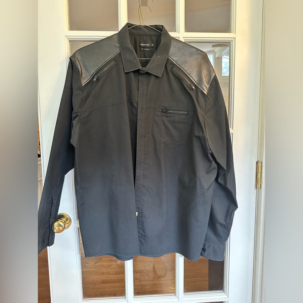 Markham Black Button Up